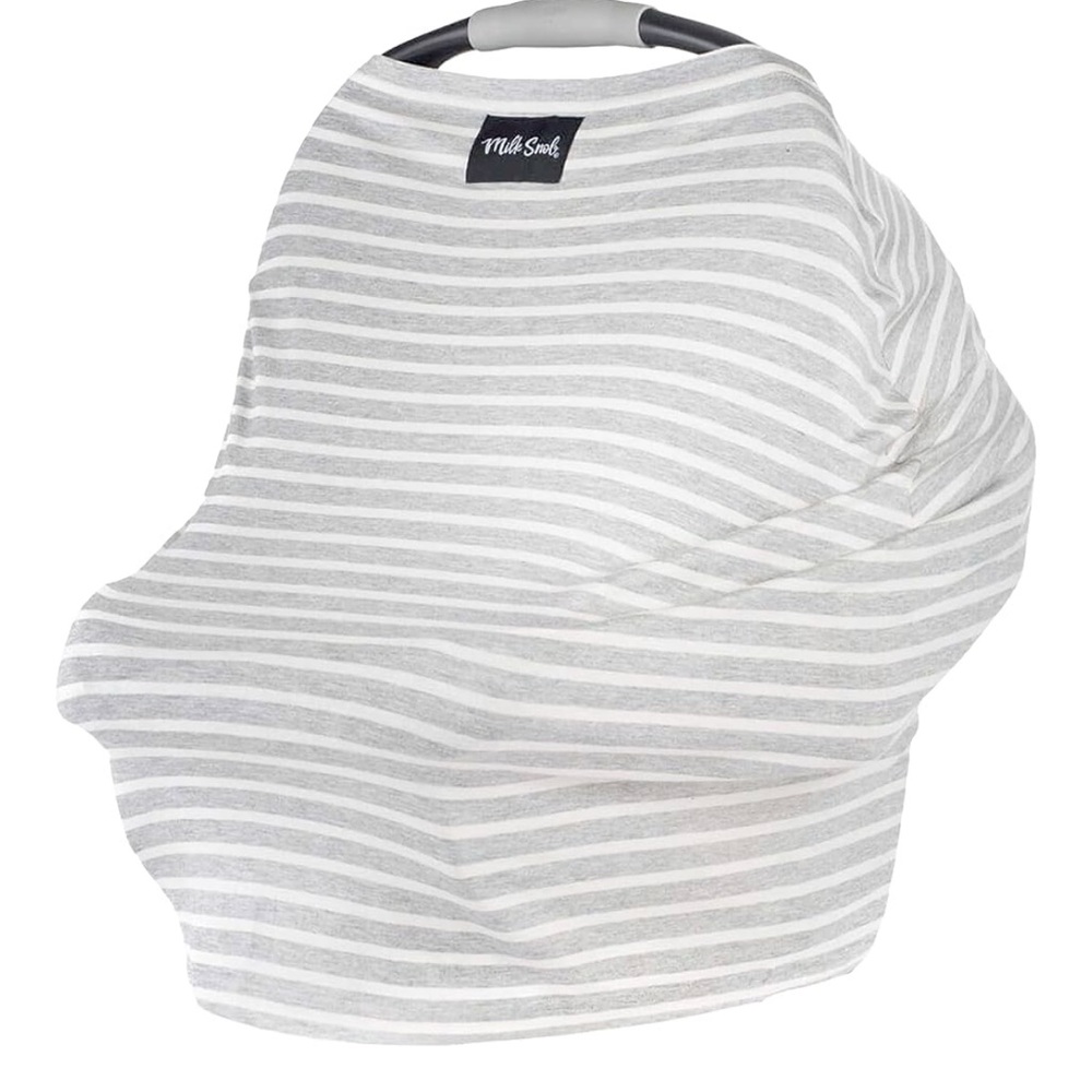 Milk Snob 5 in 1 Gray and White Striped Kids Car Seat Cover